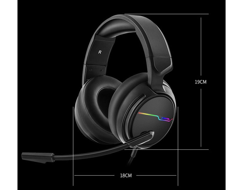 V10+ Gaming Headset with RGB Lighting - USB & 3.5mm Dual Interface Professional Gaming Headphones