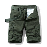Retro Multi-Pocket Cotton Shorts - Casual Straight Fit Summer Shorts for Men