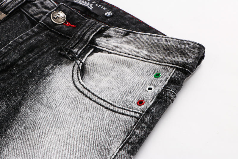 Jeans déchirés en os humains pour hommes