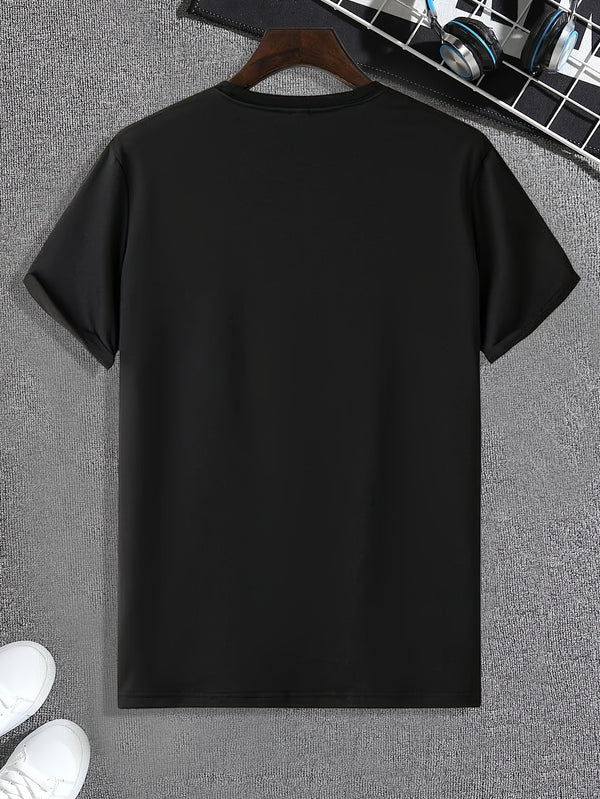 There Is Such A Body Men's Printed T-shirt, Casual Quick Drying Breathable T-shirt, Running Training Short Sleeved T-shirt