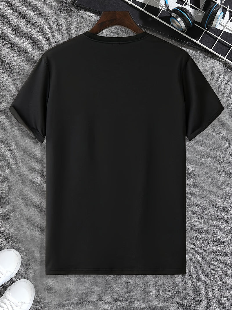 There Is Such A Body Men's Printed T-shirt, Casual Quick Drying Breathable T-shirt, Running Training Short Sleeved T-shirt