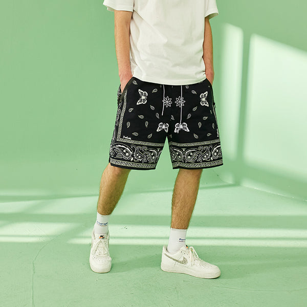 Men's Casual Loose Fit Cropped Pants - Comfortable Mid-Waist Sports Shorts