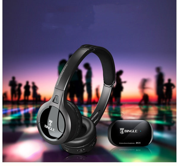 Bingle B616 Wireless FM Radio Headphones - Premium Over-Ear Headset for TV, Computer & Elderly Users