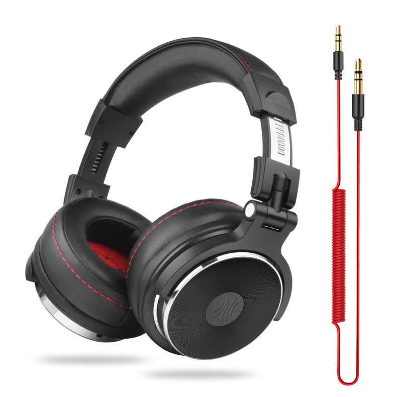 Professional Studio Headphones with Microphone - 50mm Drivers & 3.5mm/6.3mm Connectivity