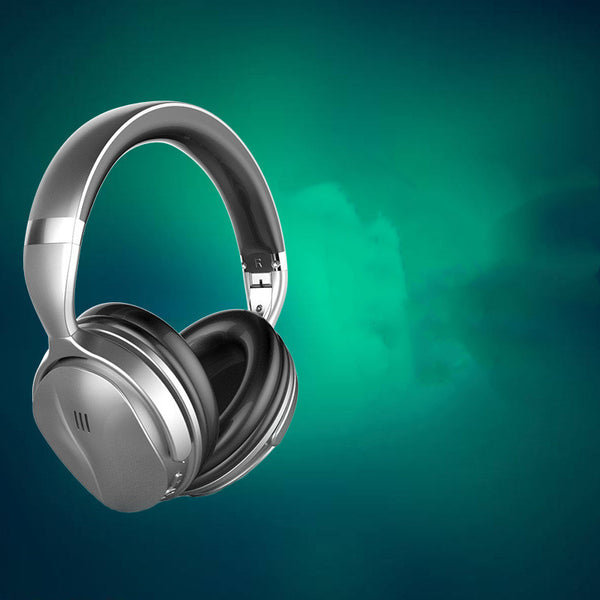 Wireless Bluetooth 5.0 Noise-Cancelling Over-Ear Headset with Microphone