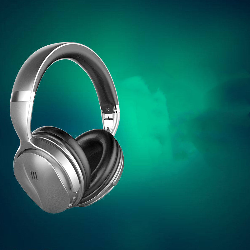 Wireless Bluetooth 5.0 Noise-Cancelling Over-Ear Headset with Microphone