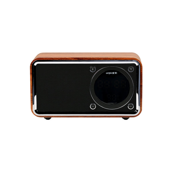 Wooden Bluetooth Speaker with Subwoofer - Desktop Wireless Audio System