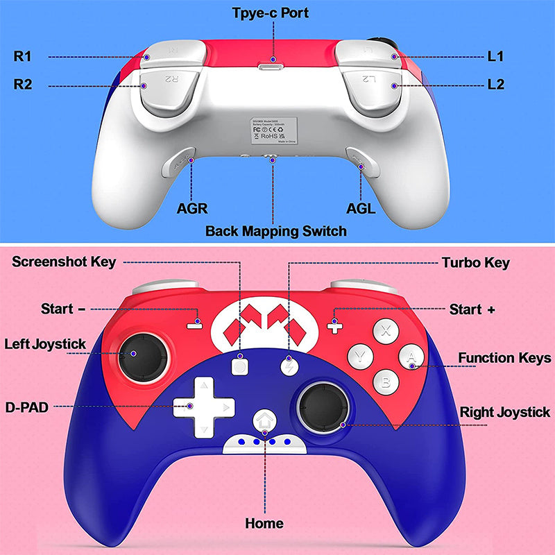 Ultimate Wireless Gaming Controller - Bluetooth Gamepad for Mobile & Switch