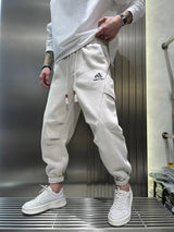 Tactical Fleece-Lined Cargo Pants for Men - Multi-Pocket Winter Trousers
