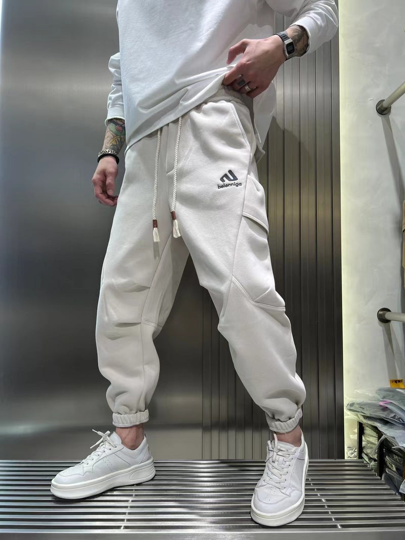 Tactical Fleece-Lined Cargo Pants for Men - Multi-Pocket Winter Trousers