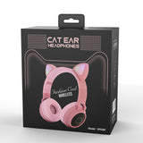Wireless Cat Ear Headphones with LED Lights - Bluetooth 5.0 Gaming Headset for Kids