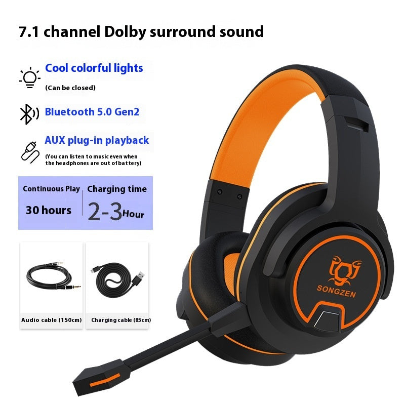 Wireless Gaming Headset with Microphone - E-Sports Noise Reduction Bluetooth Headphones