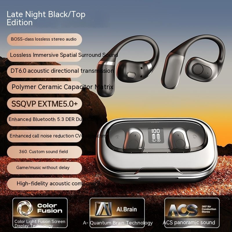 Wireless Sports Bluetooth Headset - 8-10 Hour Battery Life & Comfortable Ear Hook Design