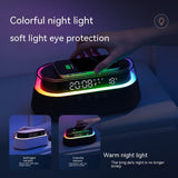 Wireless Charging Night Light with Bluetooth Speaker - 3-in-1 Bedside Audio Station