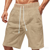 Comfortable Men's Casual Shorts - Heavy Looped Pile Summer Shorts