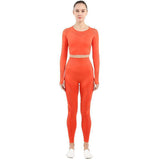 Premium Women's Long Sleeve Yoga Set - Performance Activewear