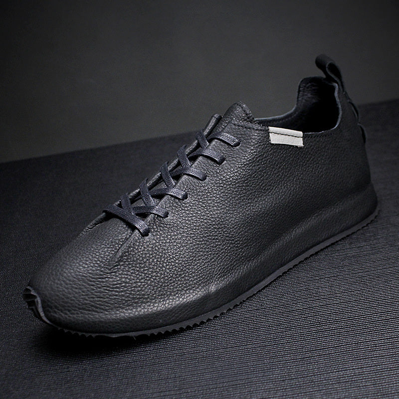 Premium Men's Leather Sports Casual Shoes - Comfortable Versatile Korean Style Footwear