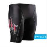 Professional Men's Swimming Trunks - Five-Point Polyester Swimwear for Large Sizes