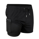 Premium Anti-Embarrassment Double Layer Swimming Trunks for Men - Quick Dry Beach Shorts