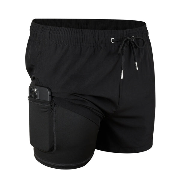 Premium Anti-Embarrassment Double Layer Swimming Trunks for Men - Quick Dry Beach Shorts