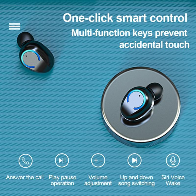 Wireless Bluetooth 5.0 Earbuds with Charging Case - F9 V5.0 Mini Cylindrical Headphones