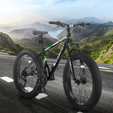 Adventure Mountain Bike S26109 - Black & Green 26-Inch Manual Bicycle