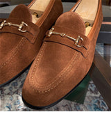 Premium Men's Suede Horsebit Slip-On Loafers - Soft Structure Comfort Shoes