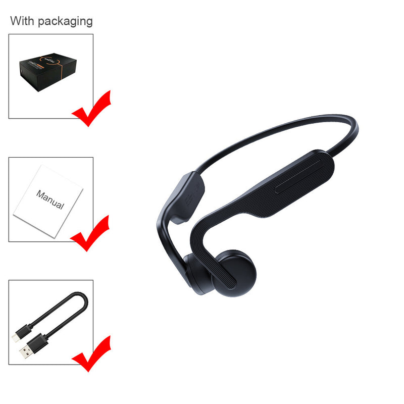 Waterproof Bone Conduction Bluetooth Headphones - Swimming & Running Sports Earbuds