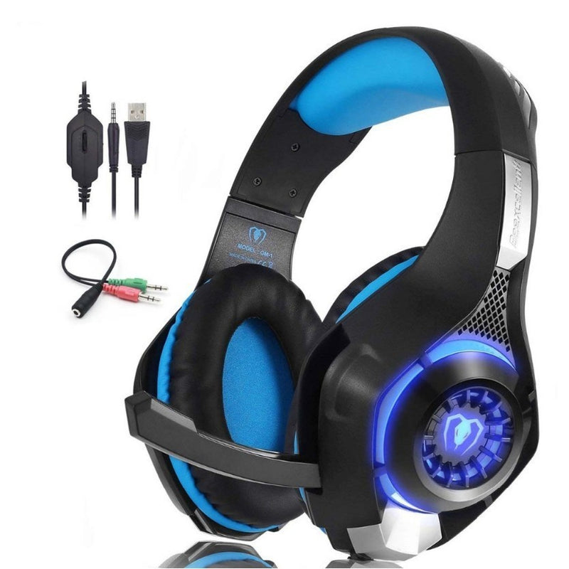 Immersive Gaming Headset with RGB LED Lights - Crystal Clear Surround Sound for PC, PS4 & Mobile Gaming