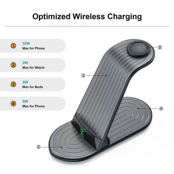 4-in-1 Wireless Charging Station - iPhone, Apple Watch, AirPods & More