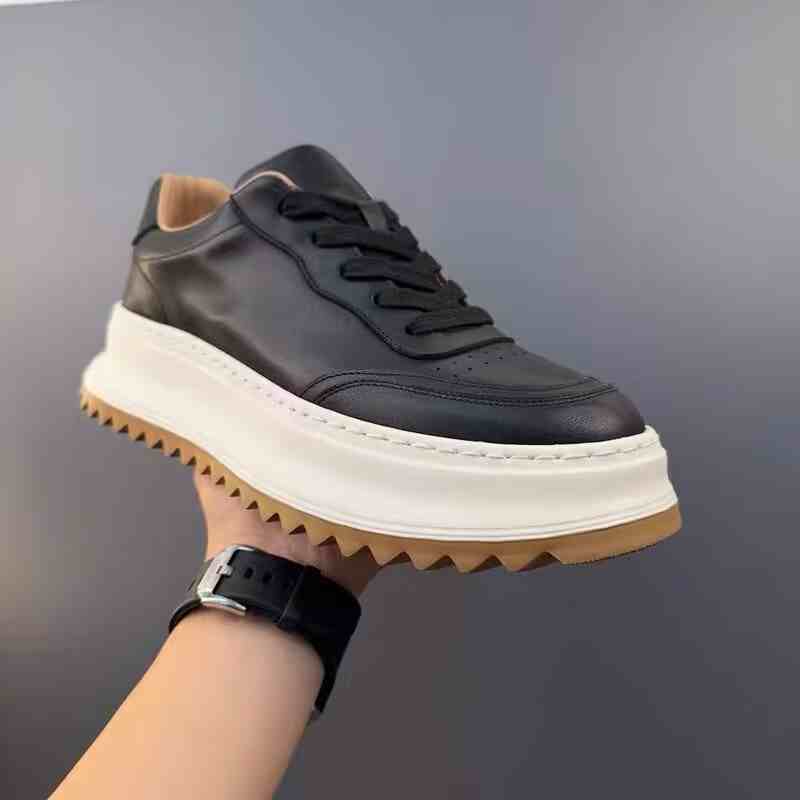 Premium Retro Leather Casual Sneakers - Classic White Board Shoes