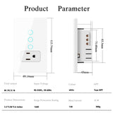 Smart Graffiti Wall Socket Glass Panel Wireless Control