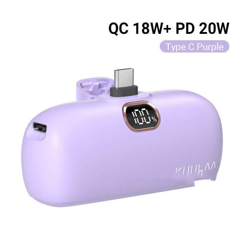 Pocket Portable Capsule Power Bank With Interface