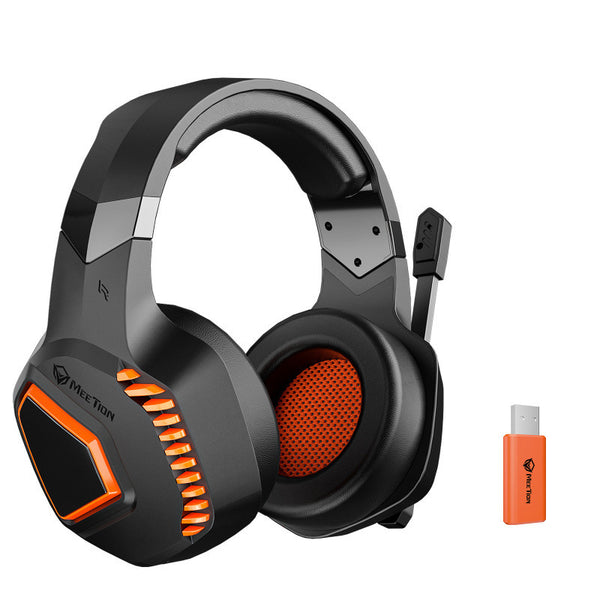 Professional Wireless Gaming Headset with Noise Reduction & Rotatable Microphone