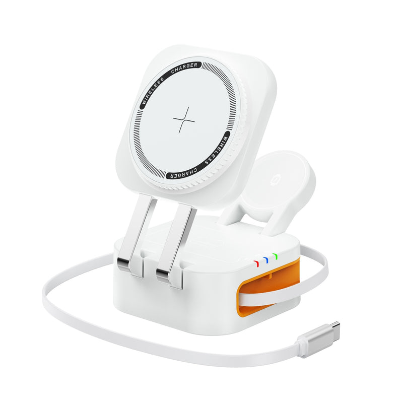 MagSafe 3-in-1 Wireless Charging Station - 15W Fast Charge Desktop Stand