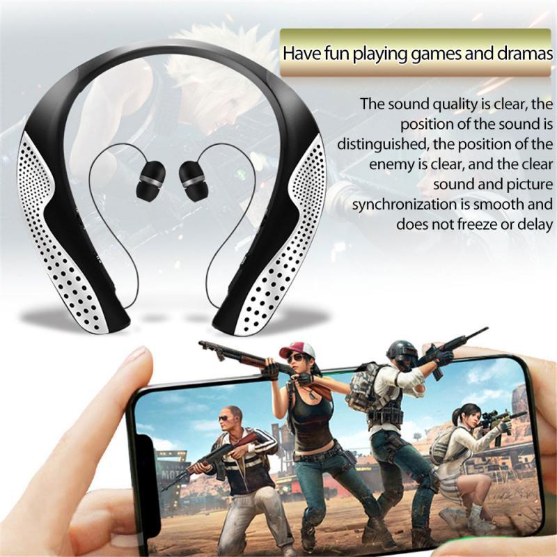 Wireless Bluetooth 5.0 Sports Neckband Headphones - 100H Playtime Gaming Earbuds