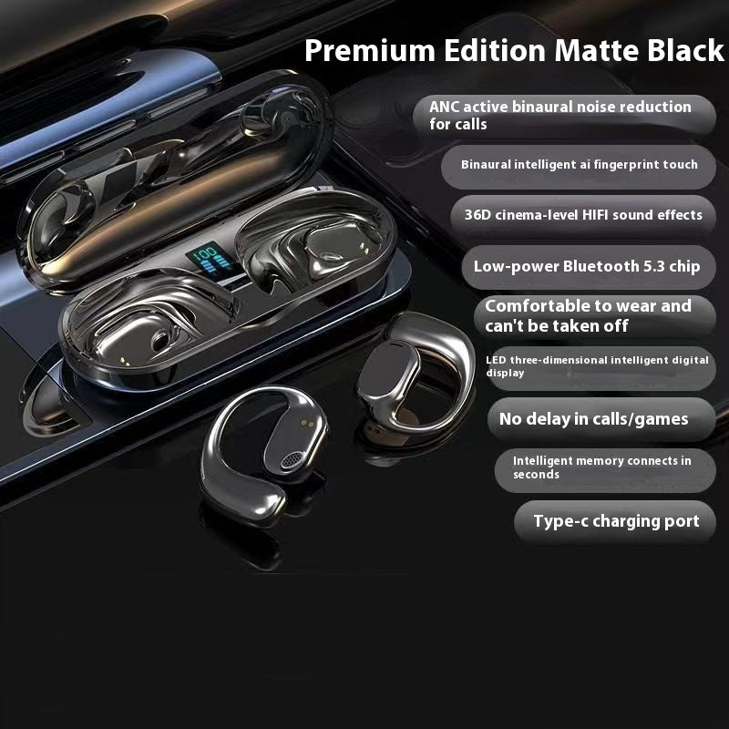 Advanced Bone Conduction Bluetooth Headset - Wireless Ear Hook Design for Sports & Daily Use