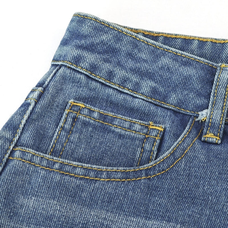 Women's High-Waist Jeans, Straight-Leg Ankle-Length Jeans In A Classic Style, Cotton Denim For All Seasons Forbidden Platform - Temu
