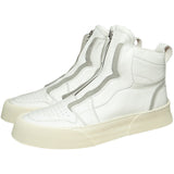 Sophisticated Leather High-Top Casual Shoes with Zipper Detail for Men