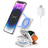 3-in-1 Magnetic Wireless Charging Station - Premium Desktop Charger