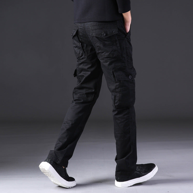 Men's Cotton Cargo Pants - Multi-Pocket Outdoor Casual Trousers