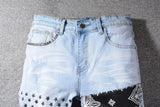Patch patch ripped jeans