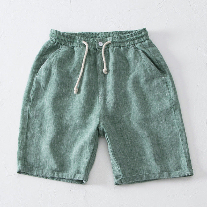 Premium Men's Linen Tapered Pants - Summer Lightweight High Waist Trousers