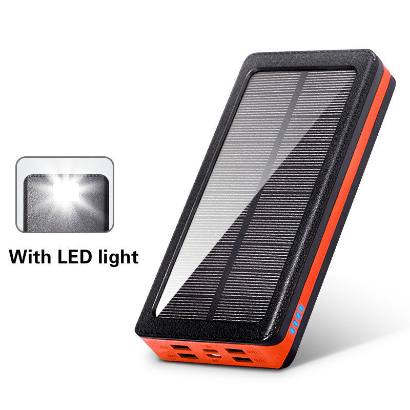 30,000mAh Solar Power Bank - Portable Wireless Charger with LED Display