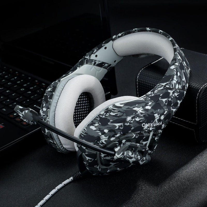 Professional Gaming Headset with Microphone - Camouflage Design for PS4, PC & Mobile