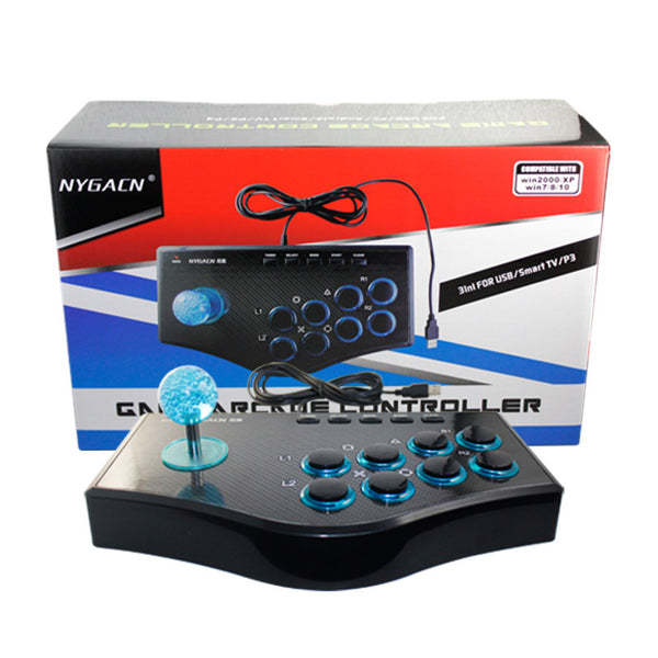 Arcade Fighting Stick Controller - USB Wired Gaming Joystick for PS3 with TURBO Function