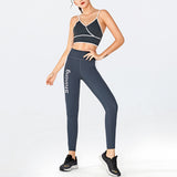 Premium Women's Athletic Two-Piece Gym Set - Pale Blue