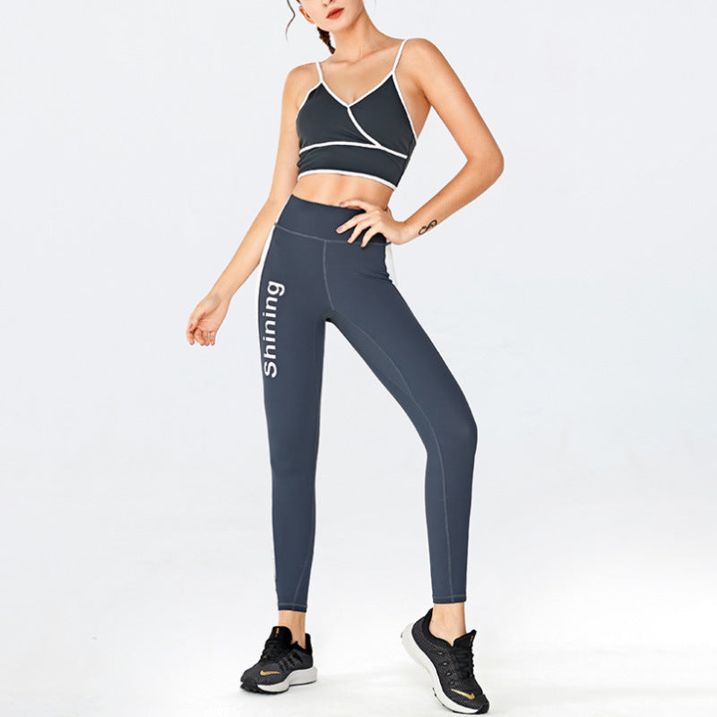 Premium Women's Athletic Two-Piece Gym Set - Pale Blue