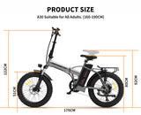 Premium Foldable Fat Tire Electric Bike - 20x4.0 Inch 48V Extended Range E-Bike with Dual Disc Brakes
