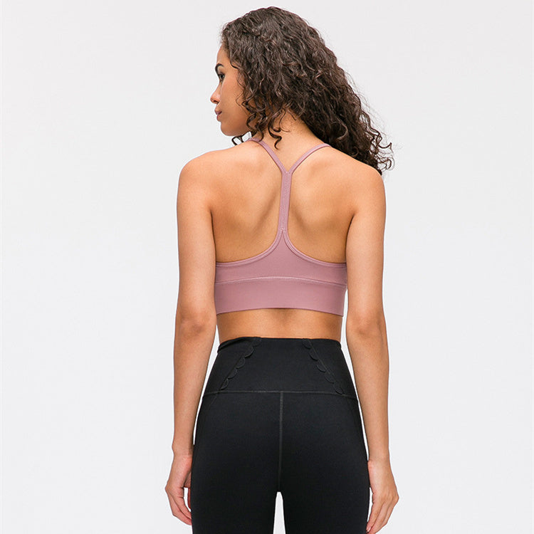 Premium Hollow Back Yoga Sports Bra - Breathable Pilates Activewear
